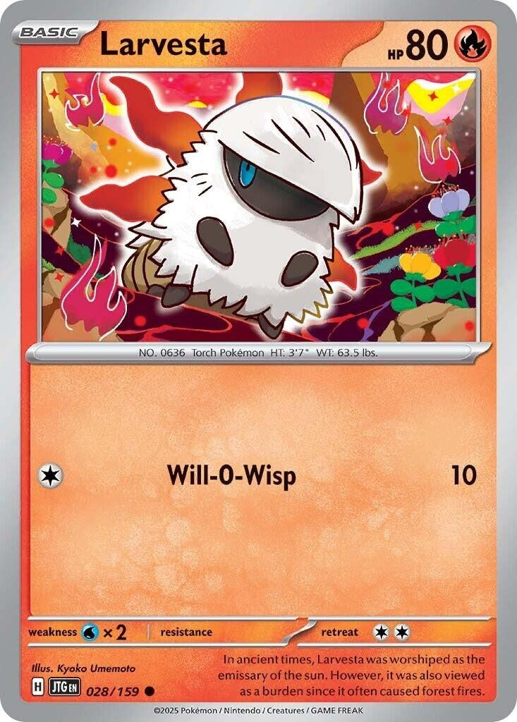 Image for Larvesta (SV09: Journey Together) (028/159) - Pokemon