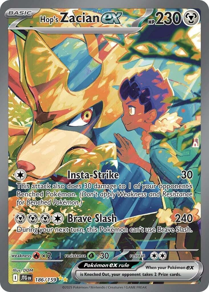 Image for Hop's Zacian ex (SV09: Journey Together) (186/159) - Pokemon