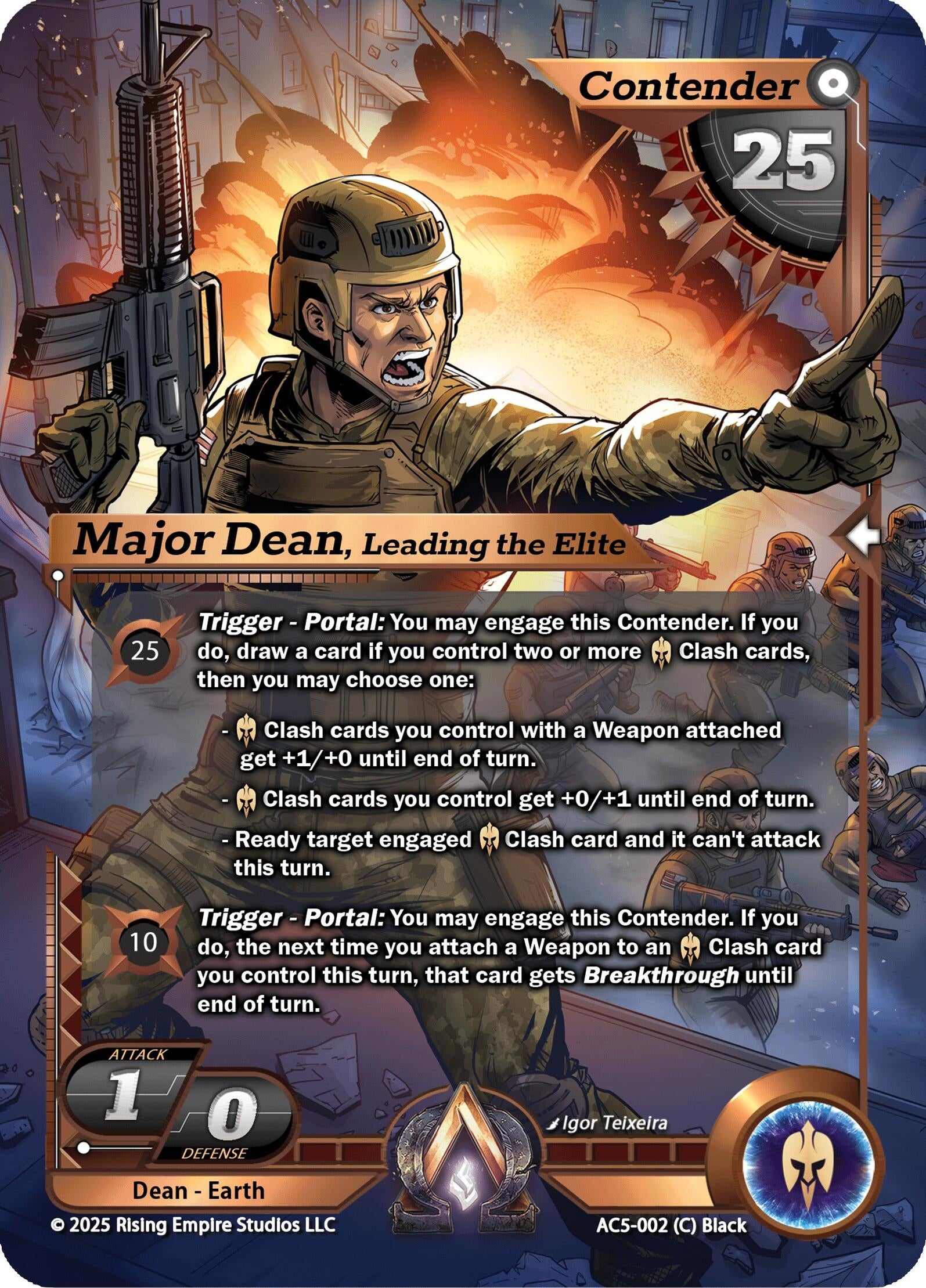 Image for Major Dean, Leading the Elite (Equilibrium) (AC5-002) - Alpha Clash