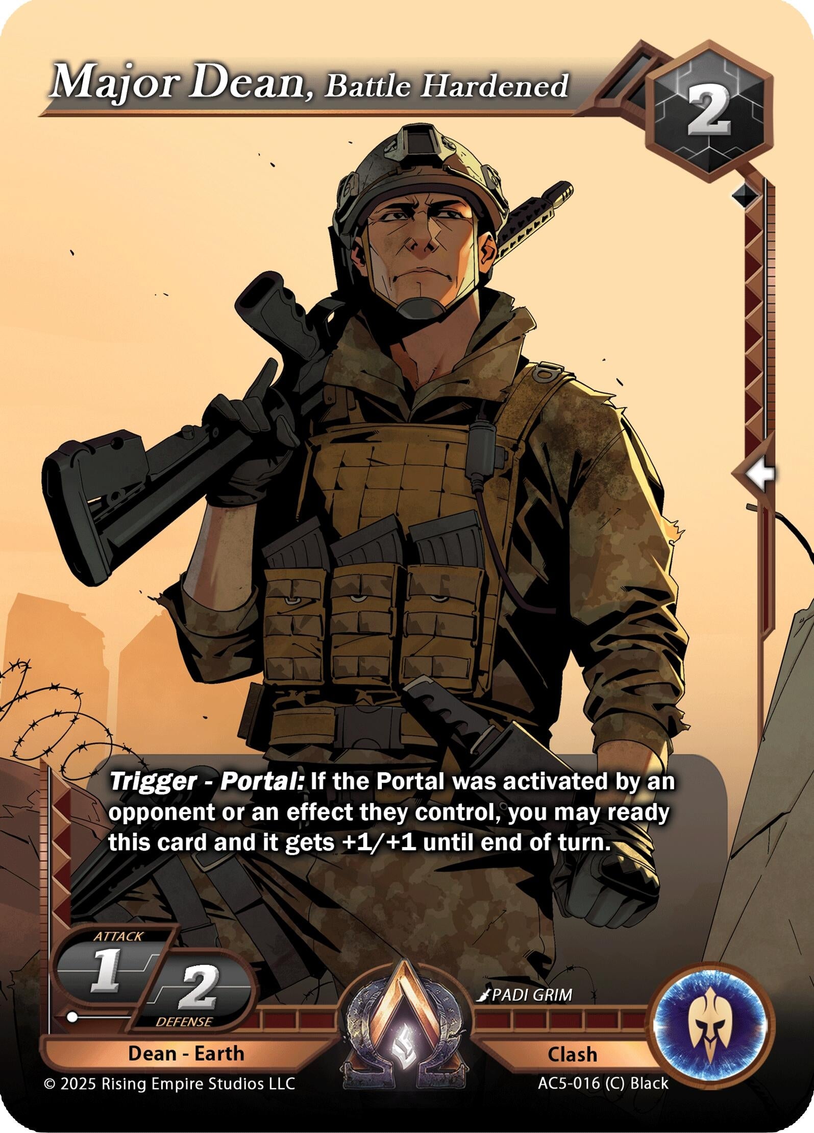 Image for Major Dean, Battle Hardened (Equilibrium) (AC5-016) - Alpha Clash