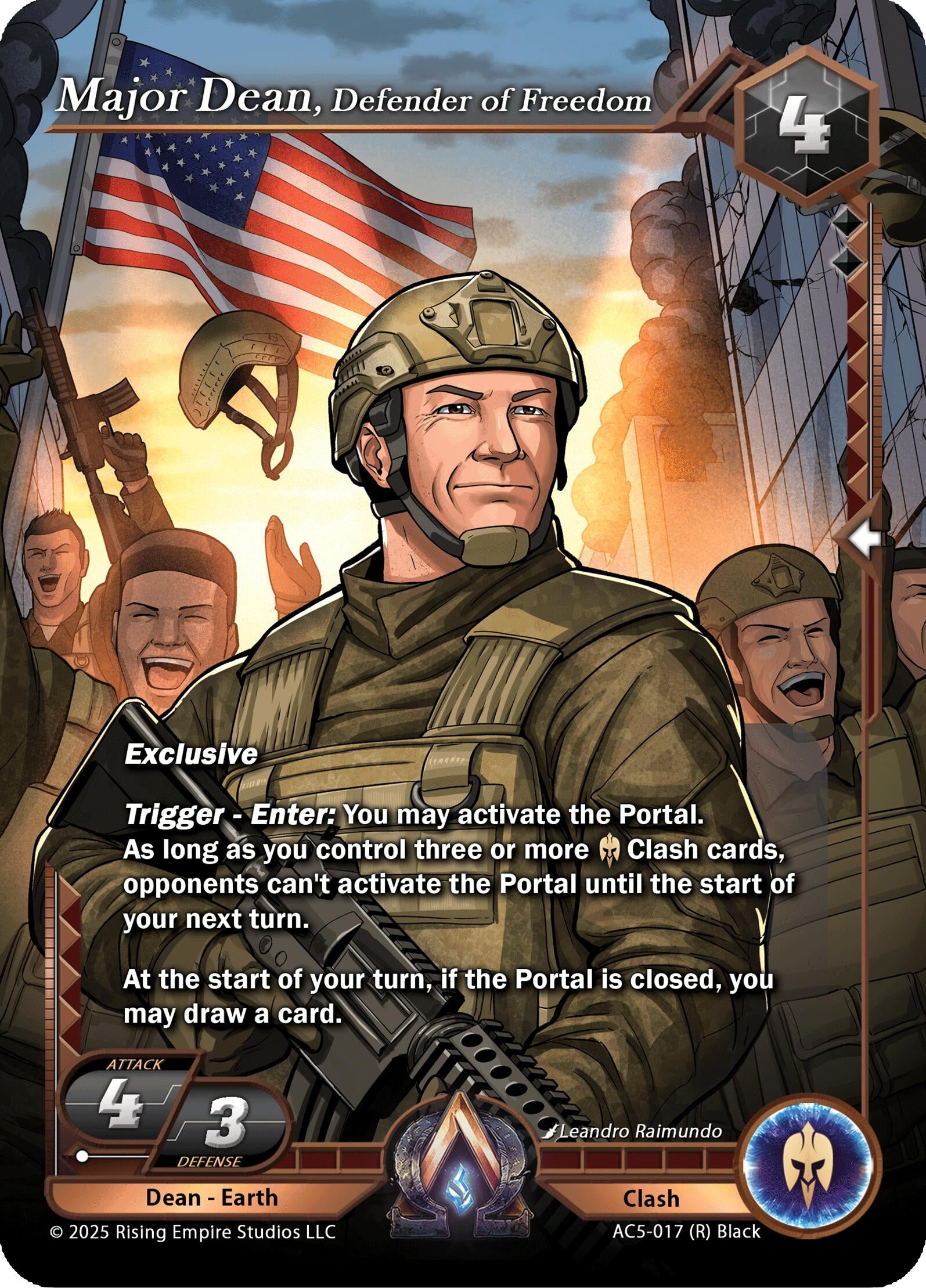 Image for Major Dean, Defender of Freedom (Equilibrium) (AC5-017) - Alpha Clash