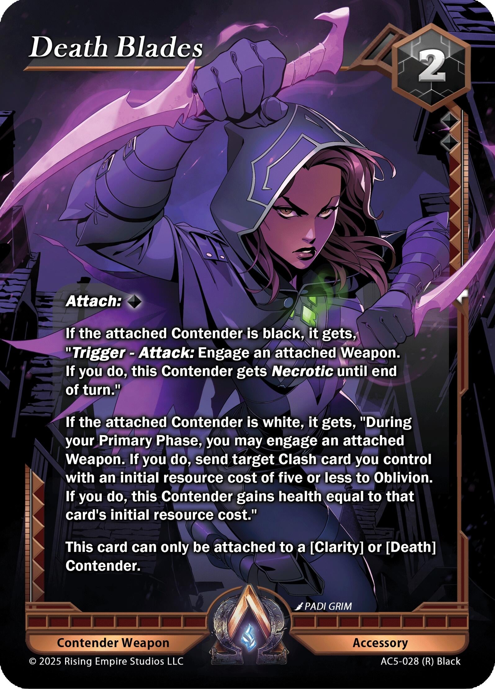 Image for Death Blades (Equilibrium) (AC5-028) - Alpha Clash