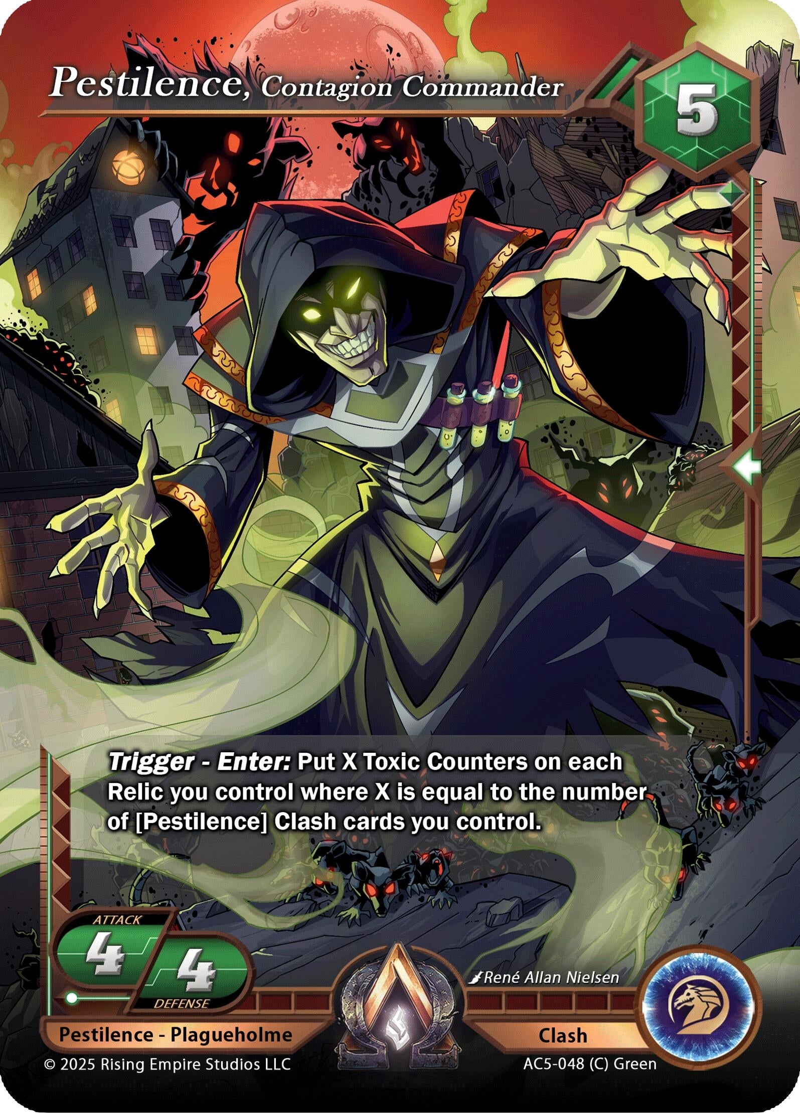 Image for Pestilence, Contagion Commander (Equilibrium) (AC5-048) - Alpha Clash