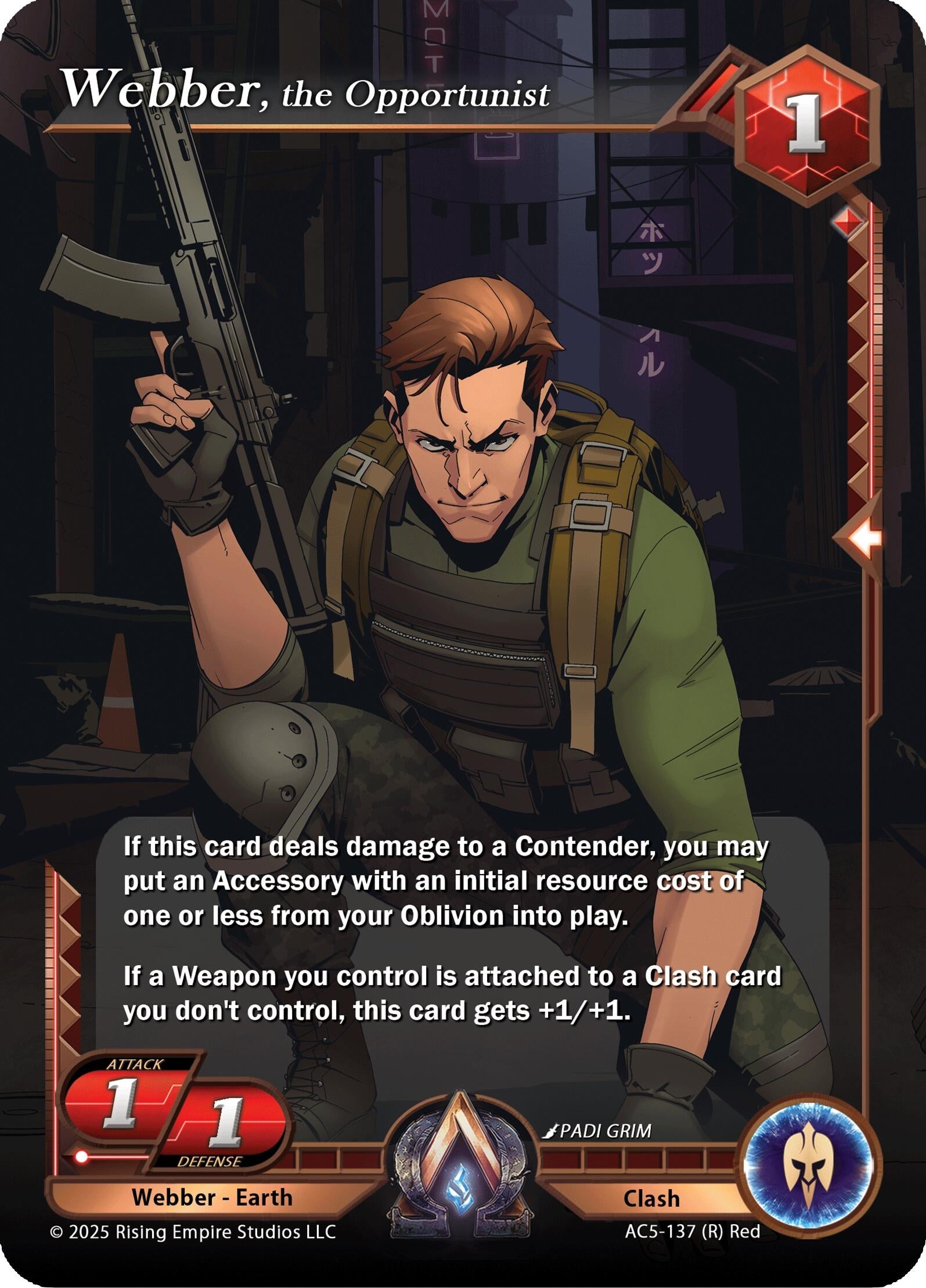 Image for Webber, the Opportunist (Equilibrium) (AC5-137) - Alpha Clash
