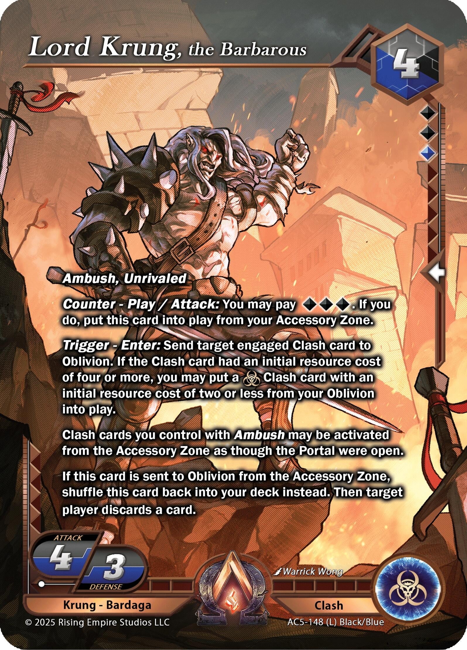 Image for Lord Krung, the Barbarous (Equilibrium) (AC5-148) - Alpha Clash