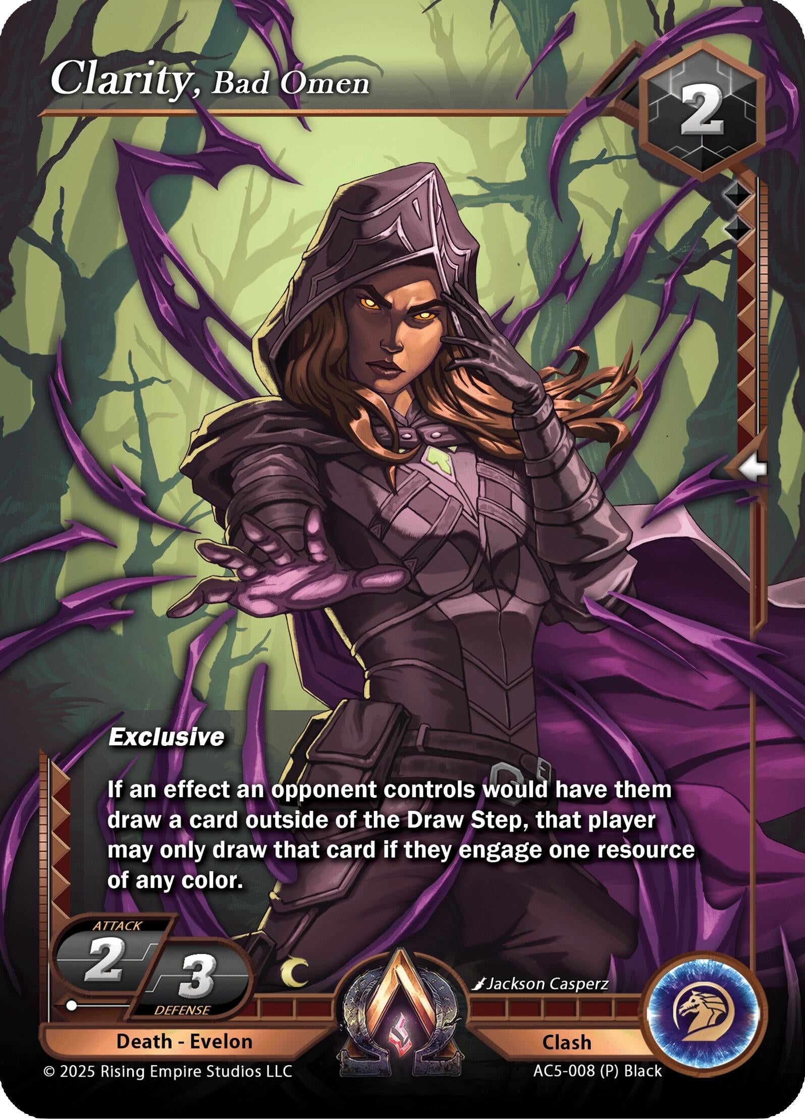 Image for Clarity, Bad Omen (Team Covenant Promo) (Equilibrium) (AC5-008) - Alpha Clash