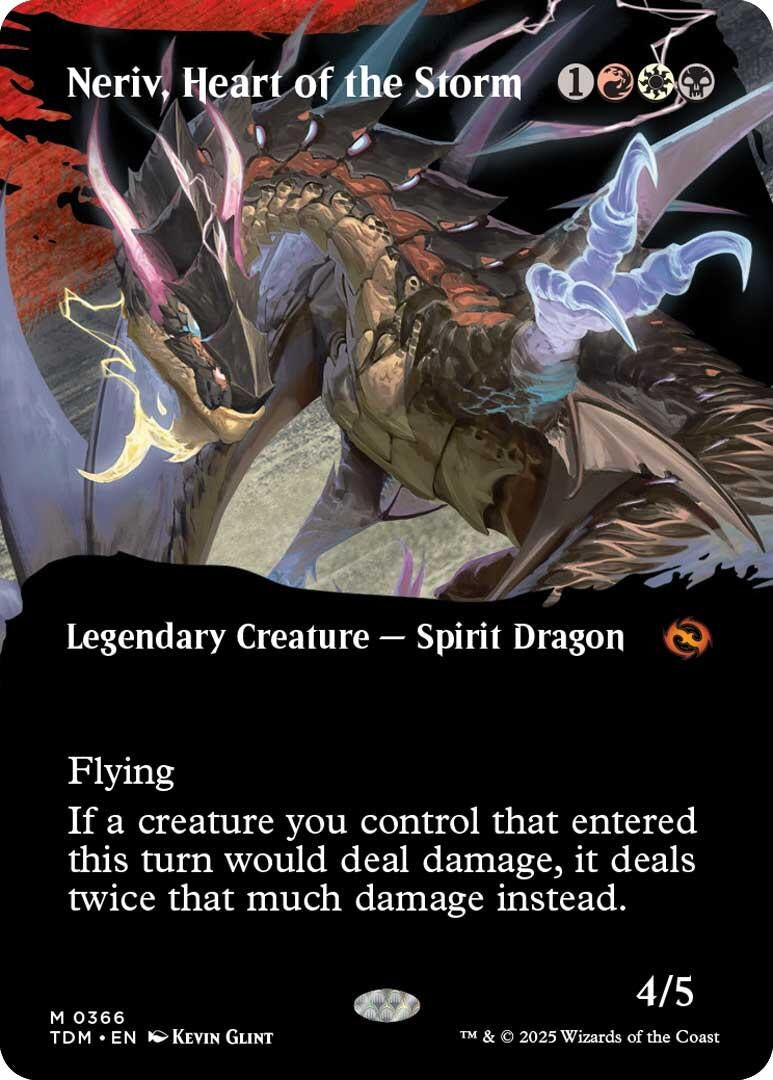 Image for Neriv, Heart of the Storm (Borderless) (Tarkir: Dragonstorm) (366) - Magic: The Gathering