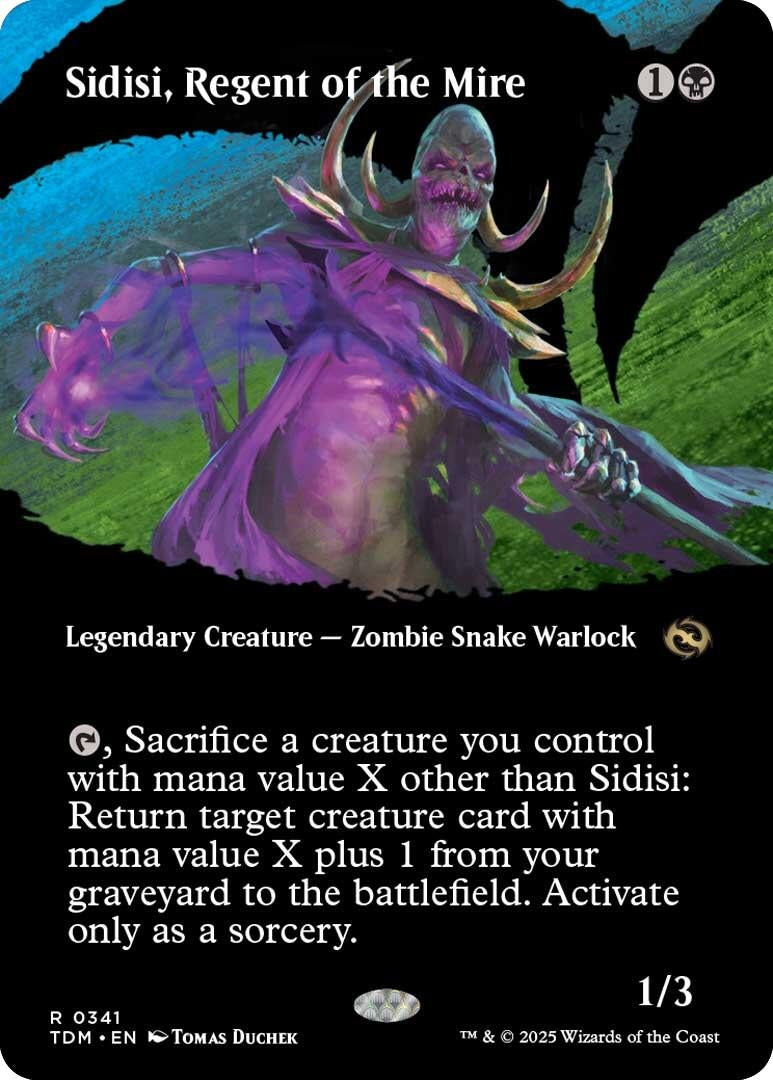 Image for Sidisi, Regent of the Mire (Borderless) (Tarkir: Dragonstorm) (341) - Magic: The Gathering