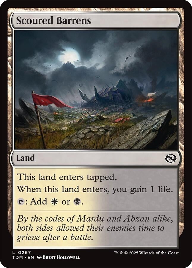 Image for Scoured Barrens (Tarkir: Dragonstorm) (267) - Magic: The Gathering
