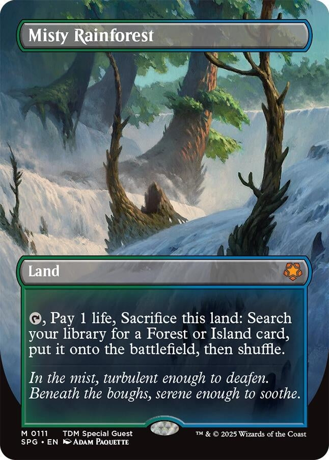 Image for Misty Rainforest (Borderless) (Special Guests) (111) - Magic: The Gathering