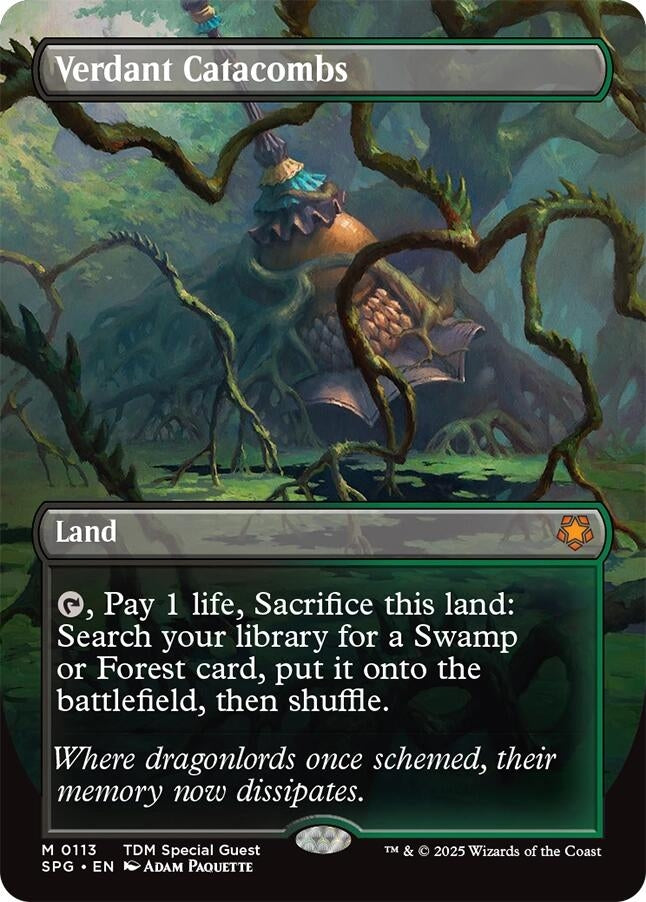Image for Verdant Catacombs (Borderless) (Special Guests) (113) - Magic: The Gathering