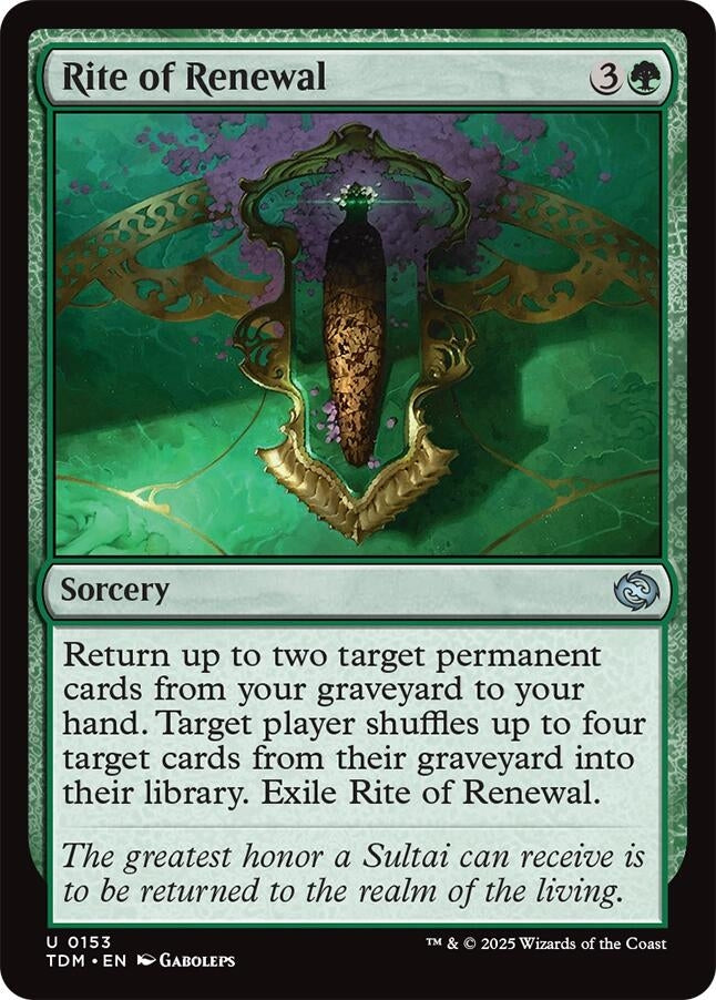 Image for Rite of Renewal (Tarkir: Dragonstorm) (153) - Magic: The Gathering