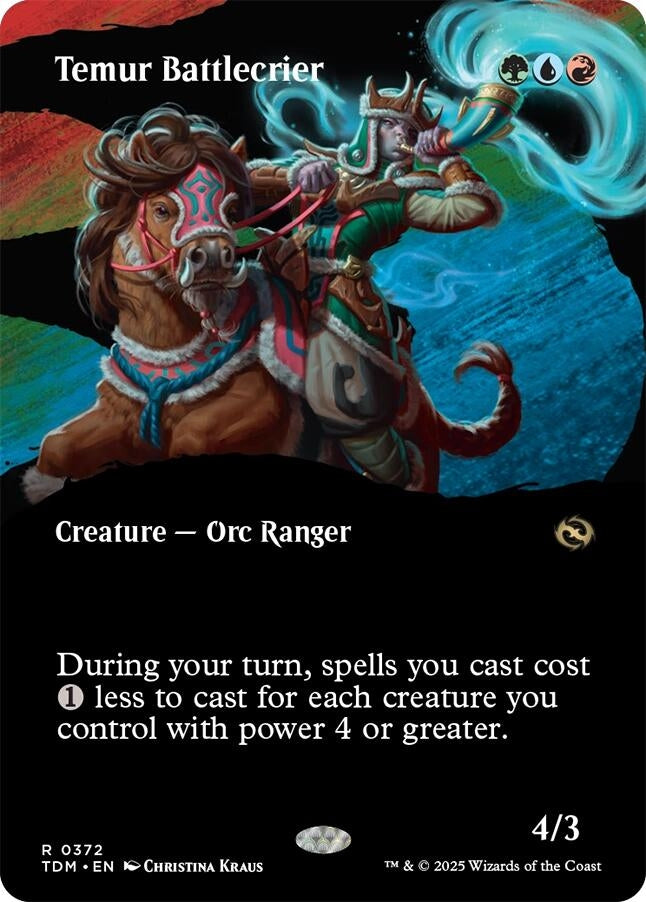 Image for Temur Battlecrier (Borderless) (Tarkir: Dragonstorm) (372) - Magic: The Gathering