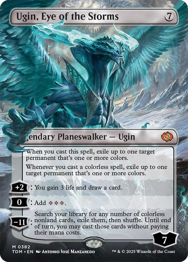 Image for Ugin, Eye of the Storms (Borderless) (Tarkir: Dragonstorm) (382) - Magic: The Gathering