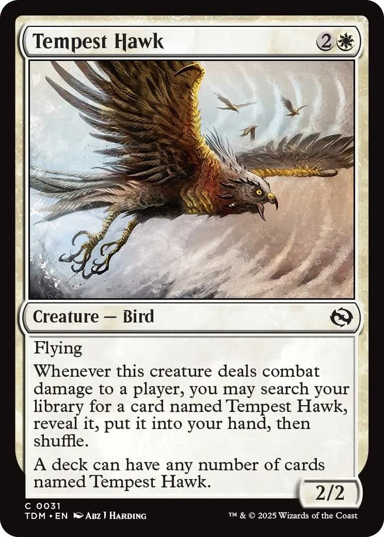 Image for Tempest Hawk (Tarkir: Dragonstorm) (31) - Magic: The Gathering