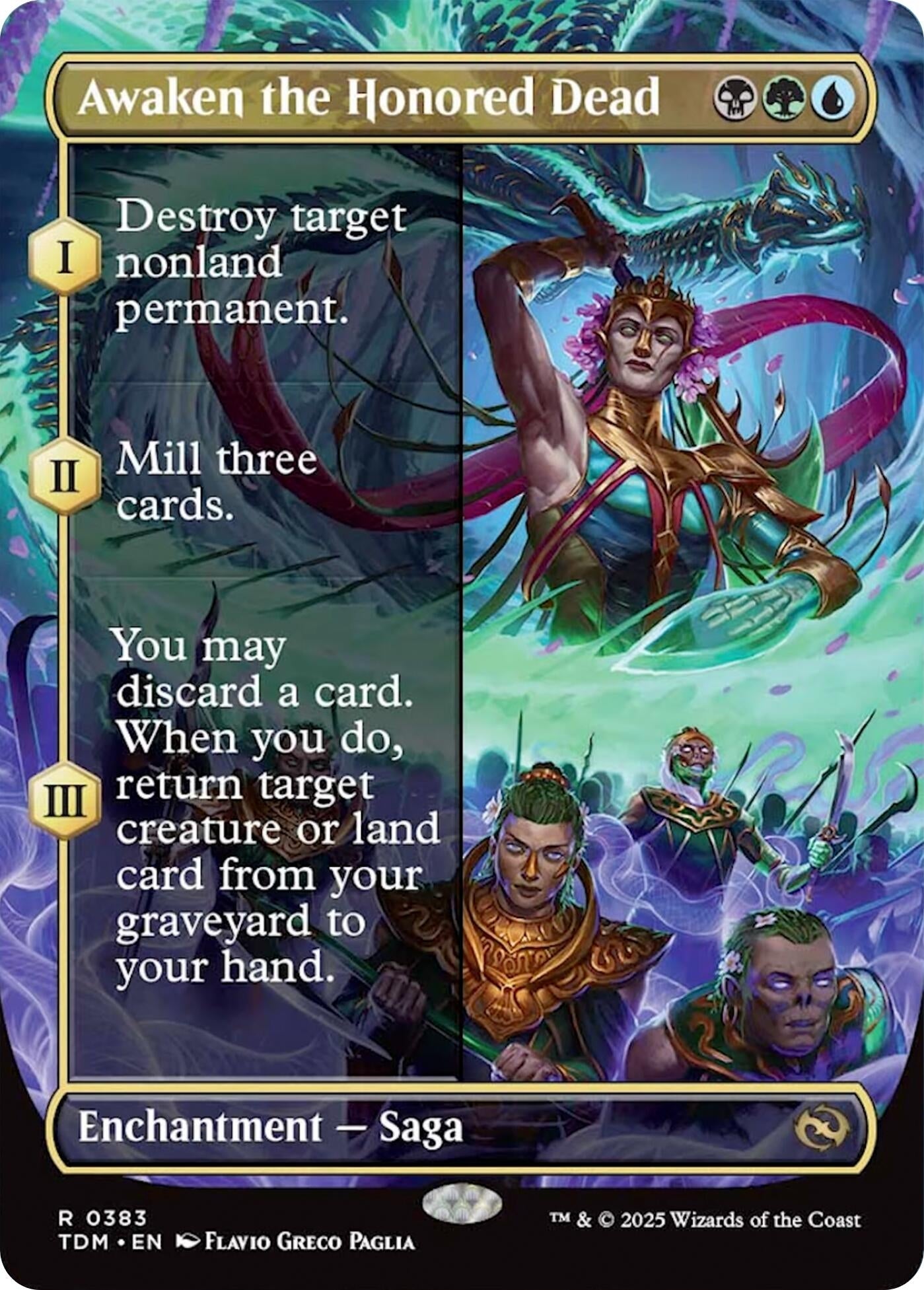 Image for Awaken the Honored Dead (Borderless) (Tarkir: Dragonstorm) (383) - Magic: The Gathering