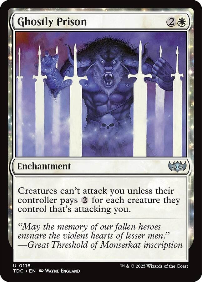Image for Ghostly Prison (Commander: Tarkir: Dragonstorm) (116) - Magic: The Gathering