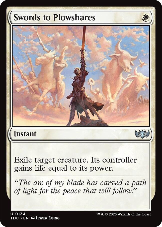 Image for Swords to Plowshares (Commander: Tarkir: Dragonstorm) (134) - Magic: The Gathering