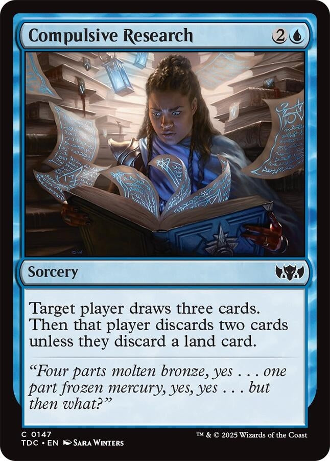 Image for Compulsive Research (Commander: Tarkir: Dragonstorm) (147) - Magic: The Gathering