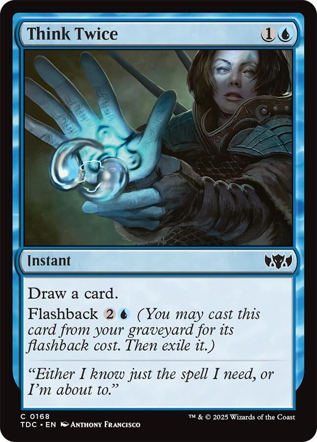 Image for Think Twice (Commander: Tarkir: Dragonstorm) (168) - Magic: The Gathering