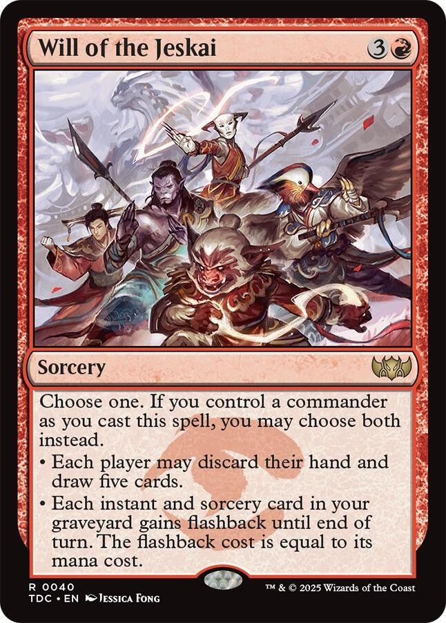Image for Will of the Jeskai (Commander: Tarkir: Dragonstorm) (40) - Magic: The Gathering