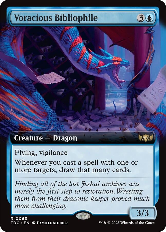 Image for Voracious Bibliophile (Extended Art) (Commander: Tarkir: Dragonstorm) (63) - Magic: The Gathering