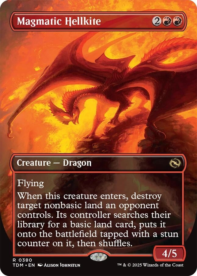 Image for Magmatic Hellkite (Borderless) (Tarkir: Dragonstorm) (380) - Magic: The Gathering