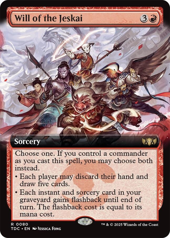 Image for Will of the Jeskai (Extended Art) (Commander: Tarkir: Dragonstorm) (80) - Magic: The Gathering