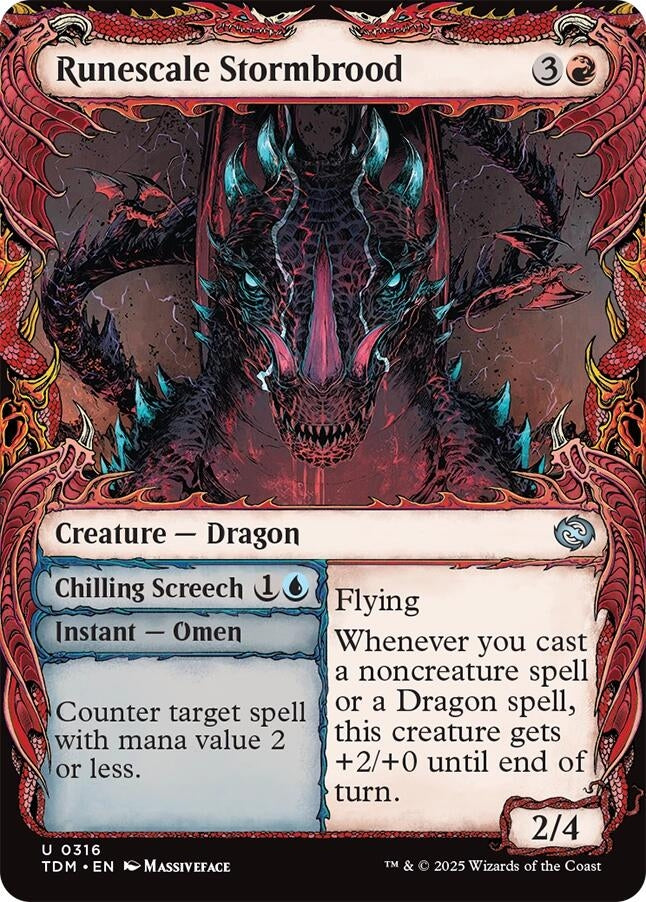 Image for Runescale Stormbrood (Showcase) (Tarkir: Dragonstorm) (316) - Magic: The Gathering