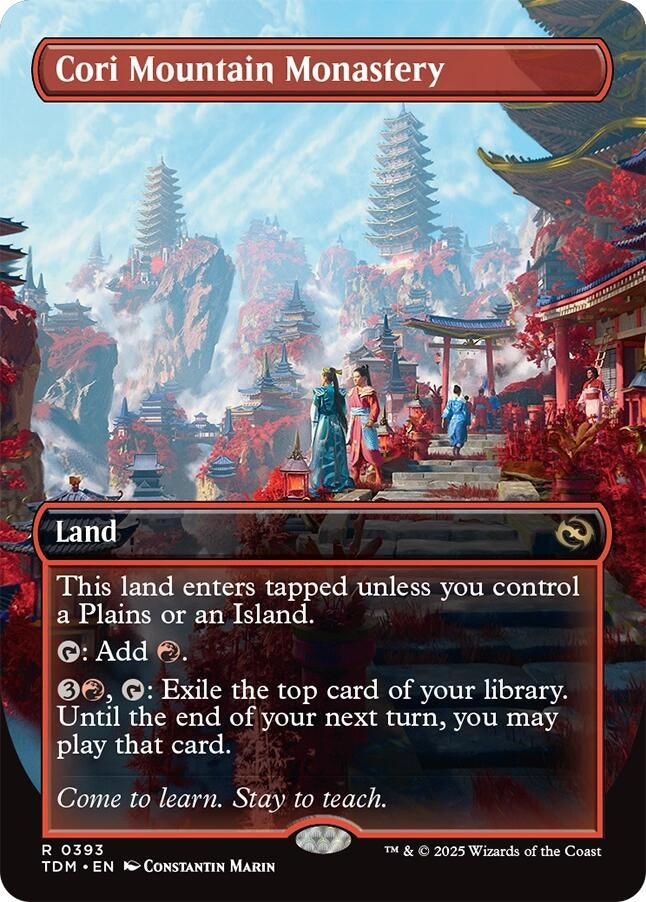 Image for Cori Mountain Monastery (Borderless) (Tarkir: Dragonstorm) (393) - Magic: The Gathering