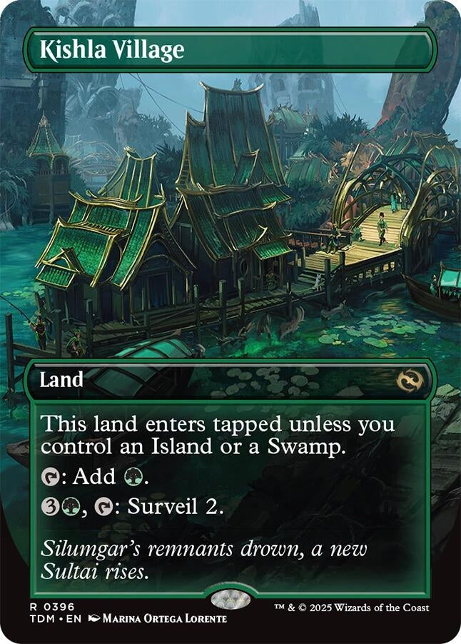 Image for Kishla Village (Borderless) (Tarkir: Dragonstorm) (396) - Magic: The Gathering