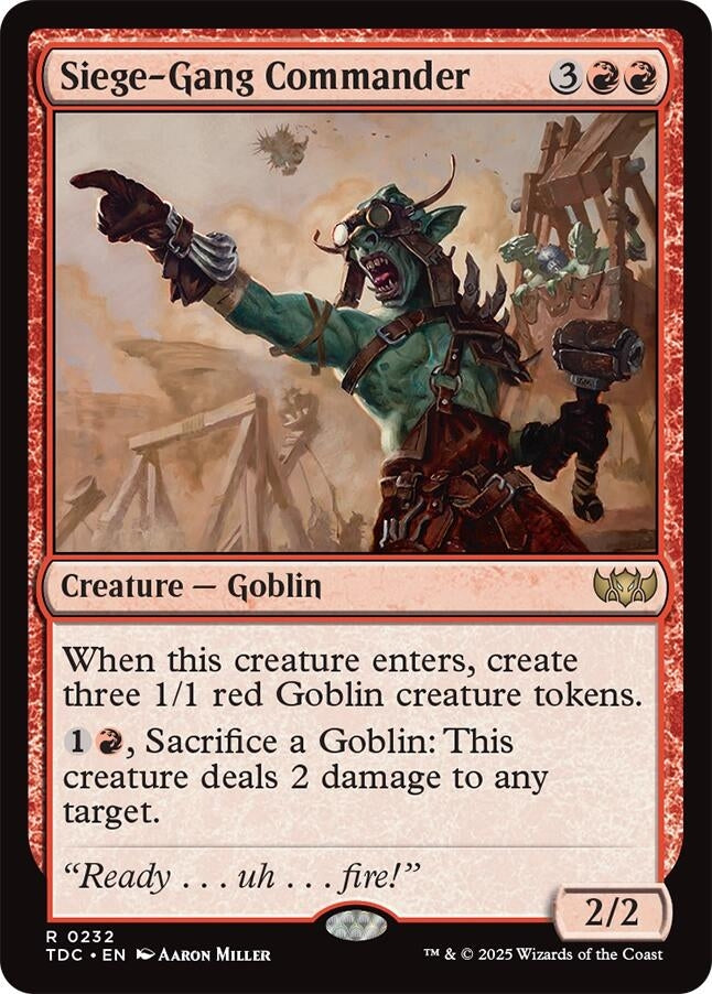 Image for Siege-Gang Commander (Commander: Tarkir: Dragonstorm) (232) - Magic: The Gathering