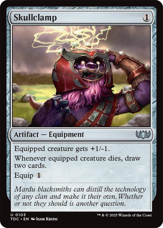 Image for Skullclamp (Commander: Tarkir: Dragonstorm) (103) - Magic: The Gathering