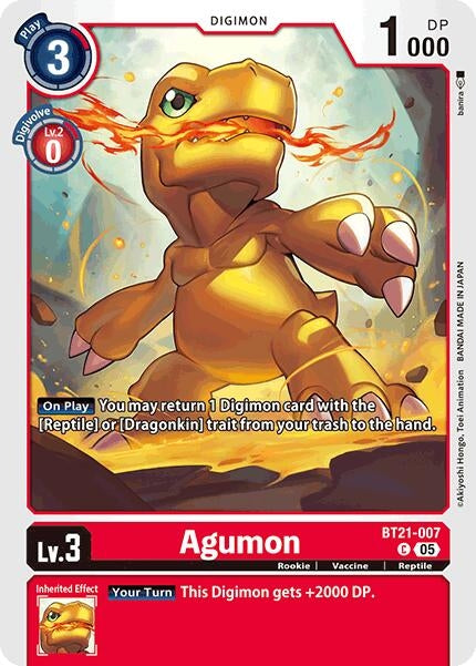 Image for Agumon - BT21-007 (BT21) (BT21-007 C) - Digimon Card Game