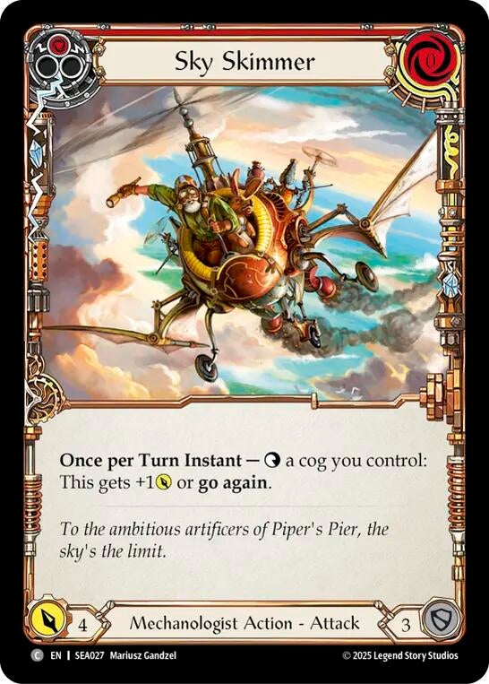 Image for Sky Skimmer (Red) (High Seas) (SEA027) - Flesh and Blood TCG