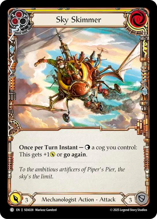 Image for Sky Skimmer (Yellow) (High Seas) (SEA028) - Flesh and Blood TCG