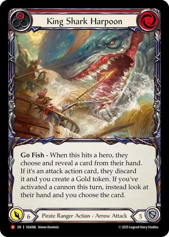 Image for King Shark Harpoon (High Seas) (SEA086) - Flesh and Blood TCG