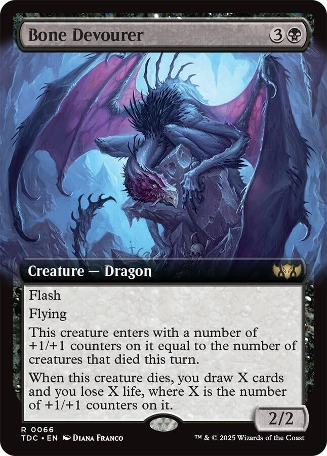 Image for Bone Devourer (Extended Art) (Commander: Tarkir: Dragonstorm) (66) - Magic: The Gathering