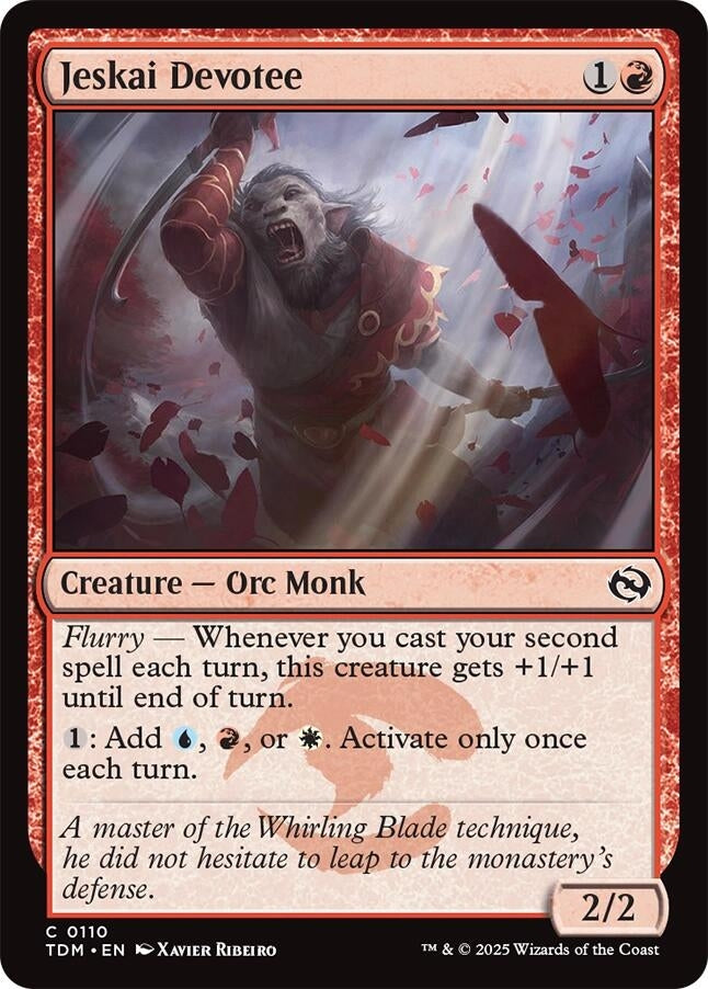 Image for Jeskai Devotee (Tarkir: Dragonstorm) (110) - Magic: The Gathering