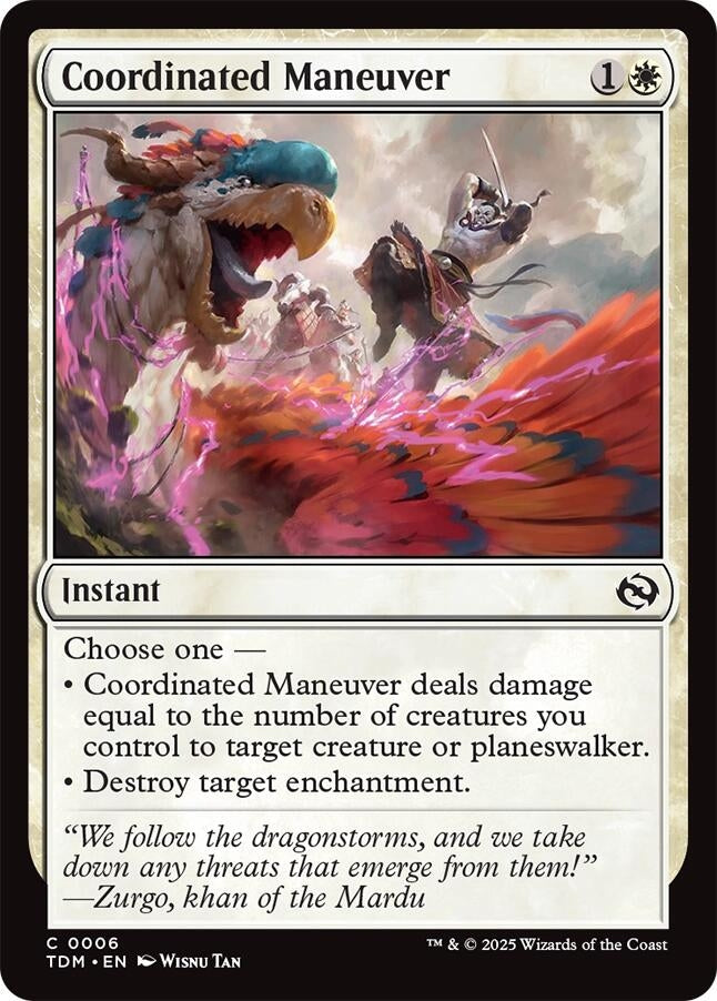 Image for Coordinated Maneuver (Tarkir: Dragonstorm) (6) - Magic: The Gathering