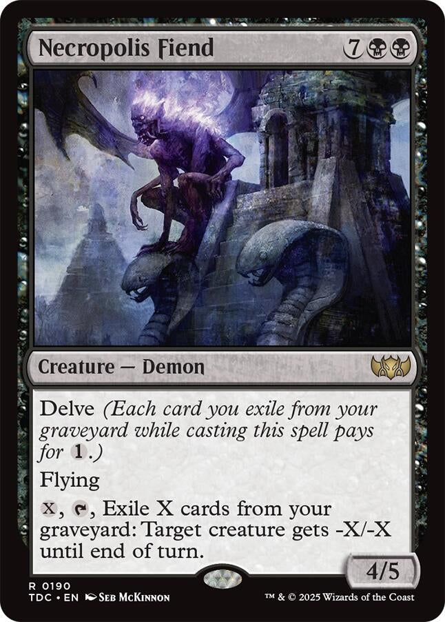 Image for Necropolis Fiend (Commander: Tarkir: Dragonstorm) (190) - Magic: The Gathering