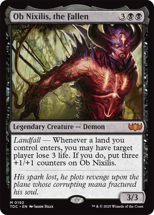 Image for Ob Nixilis, the Fallen (Commander: Tarkir: Dragonstorm) (192) - Magic: The Gathering