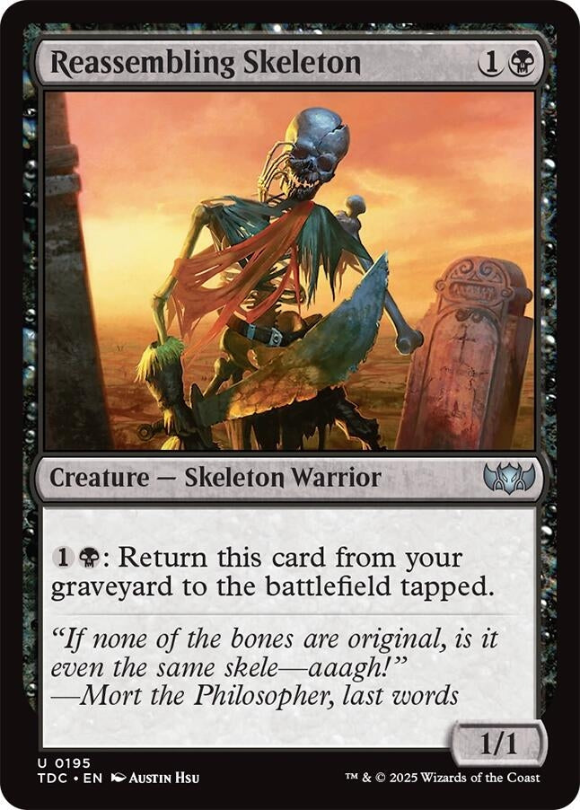 Image for Reassembling Skeleton (Commander: Tarkir: Dragonstorm) (195) - Magic: The Gathering