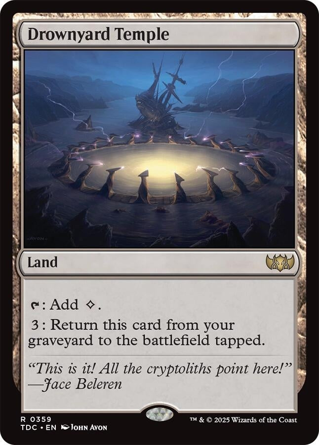 Image for Drownyard Temple (Commander: Tarkir: Dragonstorm) (359) - Magic: The Gathering