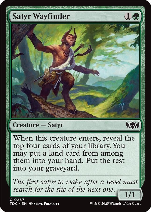 Image for Satyr Wayfinder (Commander: Tarkir: Dragonstorm) (267) - Magic: The Gathering