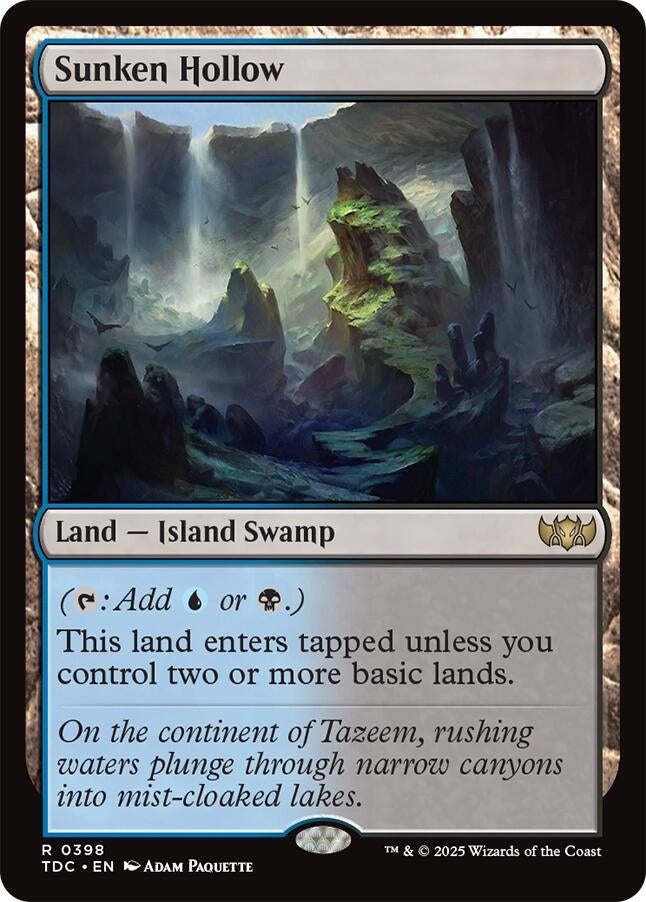 Image for Sunken Hollow (Commander: Tarkir: Dragonstorm) (398) - Magic: The Gathering