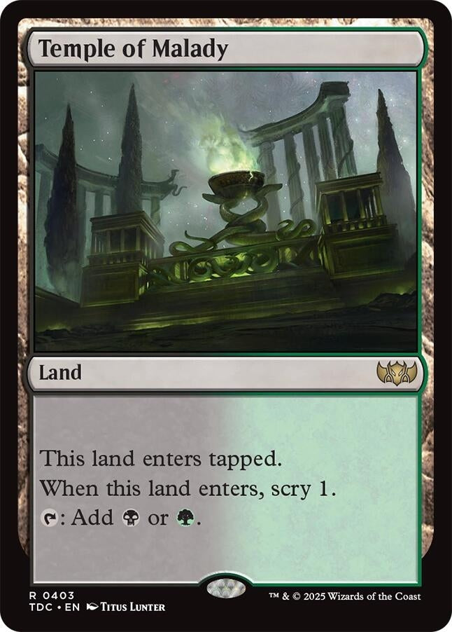 Image for Temple of Malady (Commander: Tarkir: Dragonstorm) (403) - Magic: The Gathering