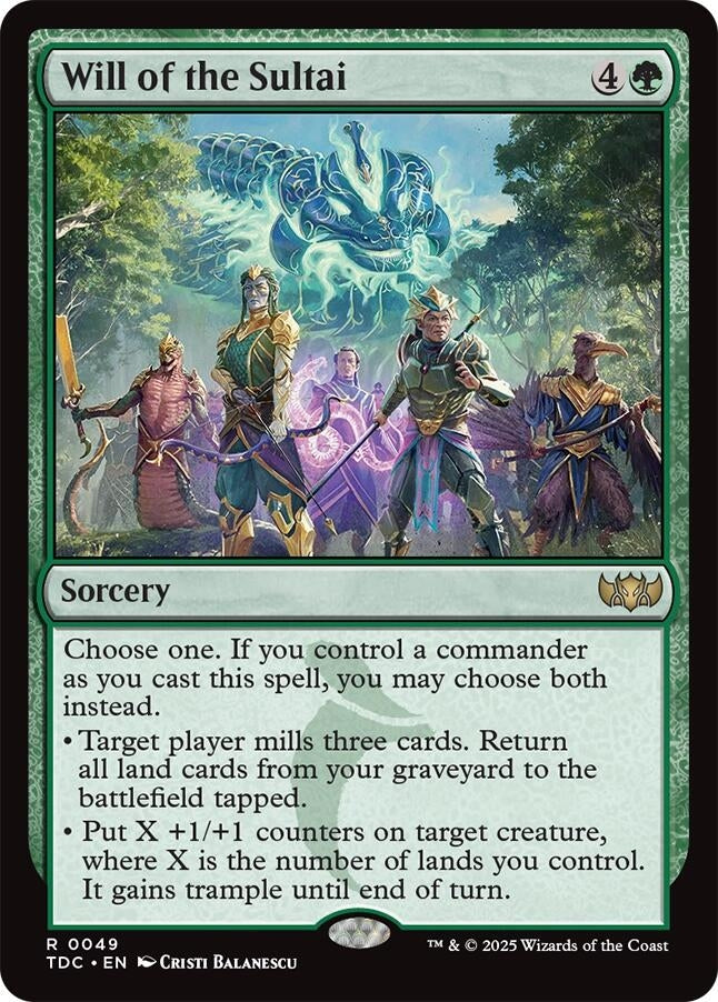 Image for Will of the Sultai (Commander: Tarkir: Dragonstorm) (49) - Magic: The Gathering