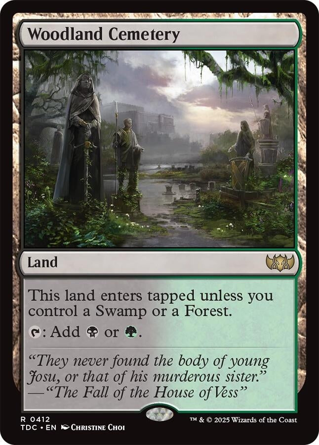 Image for Woodland Cemetery (Commander: Tarkir: Dragonstorm) (412) - Magic: The Gathering