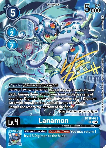 Image for Lanamon (Rare Pull) (BT21) (BT18-023 C) - Digimon Card Game